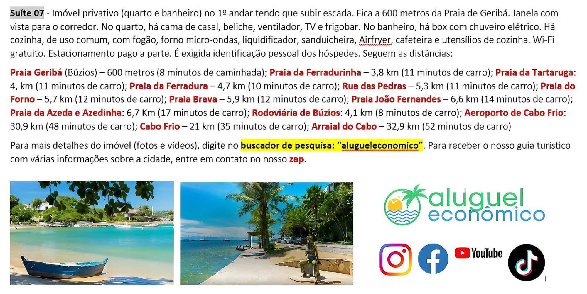 Buzios - Geriba - Suites - Aluguel Economico Bagian luar foto