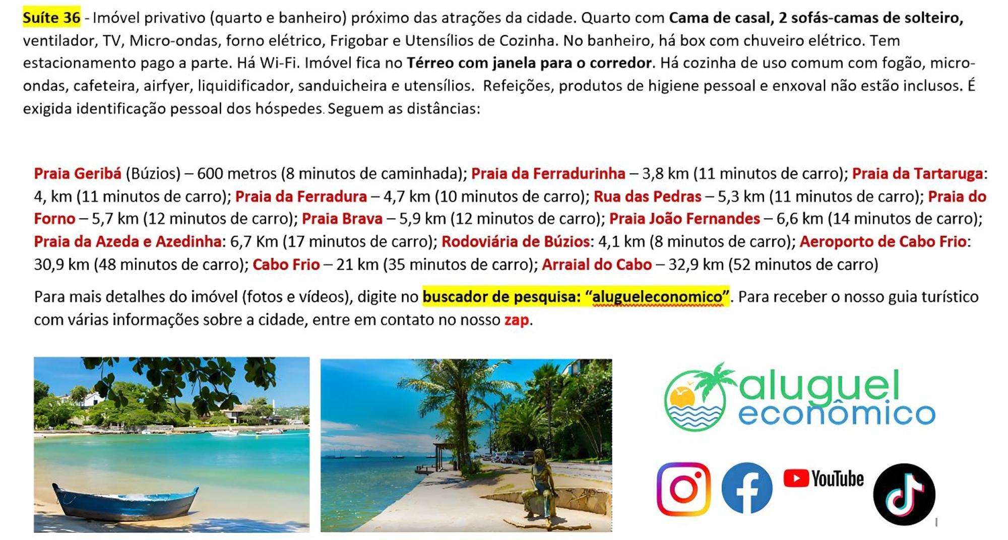 Buzios - Geriba - Suites - Aluguel Economico Bagian luar foto